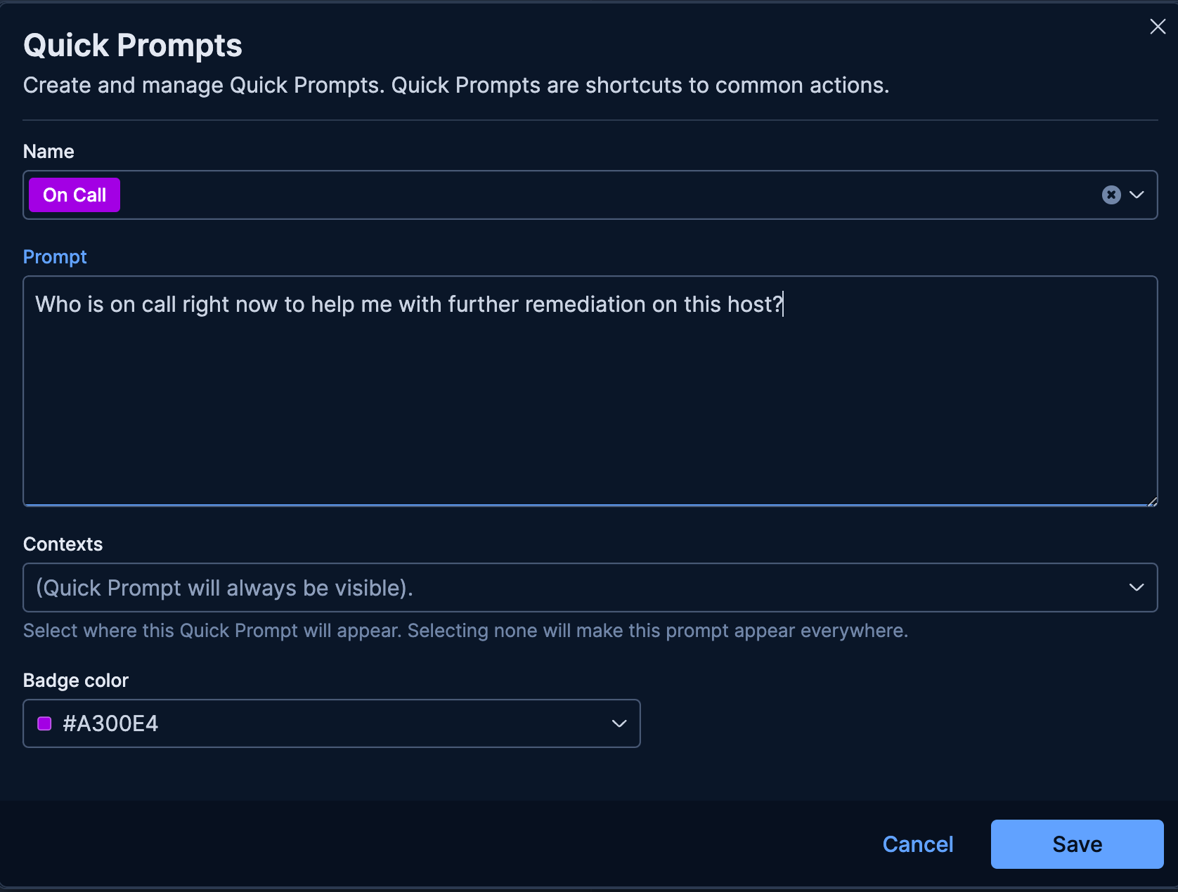 Adding on-call schedules as context for the AI Assistant