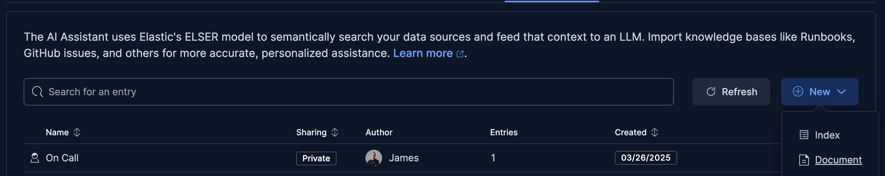 Adding on-call schedules as context for the AI Assistant